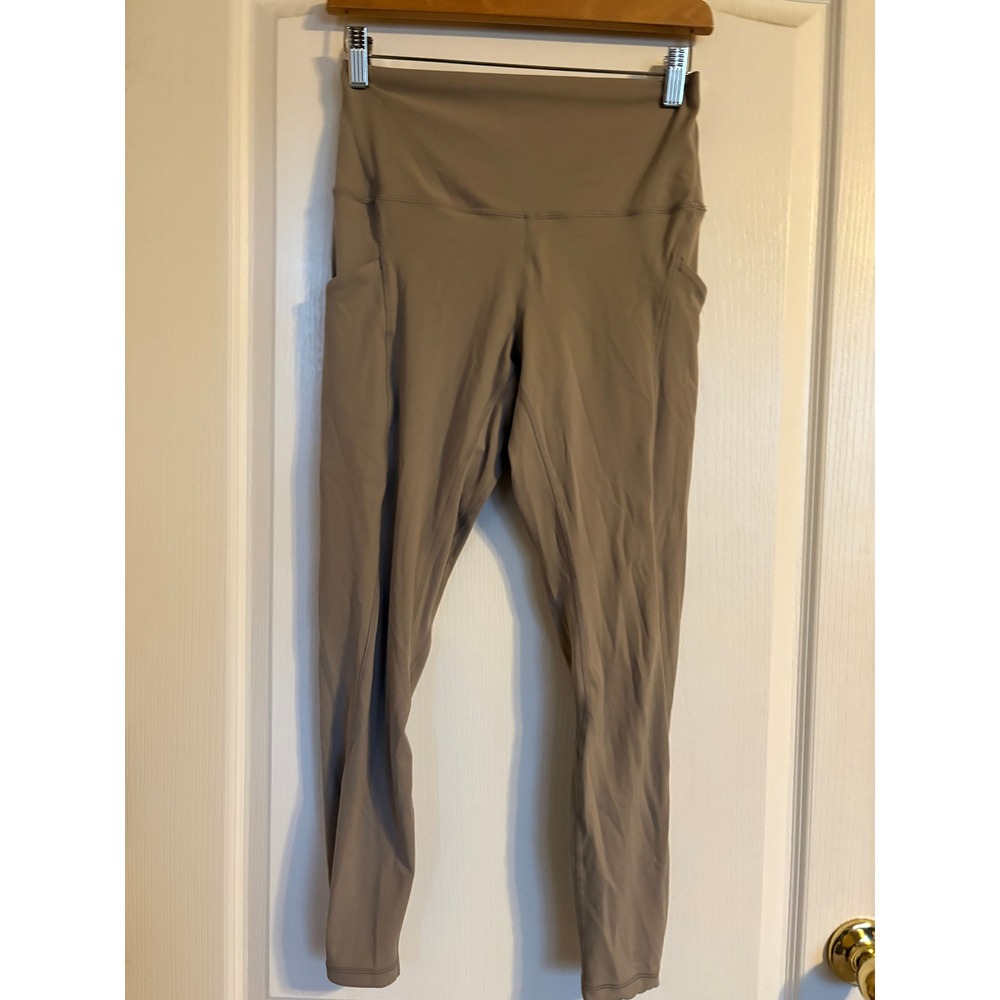 Quince Ultra Soft High Rise Leggings with Pockets Taupe Brown Size Medium